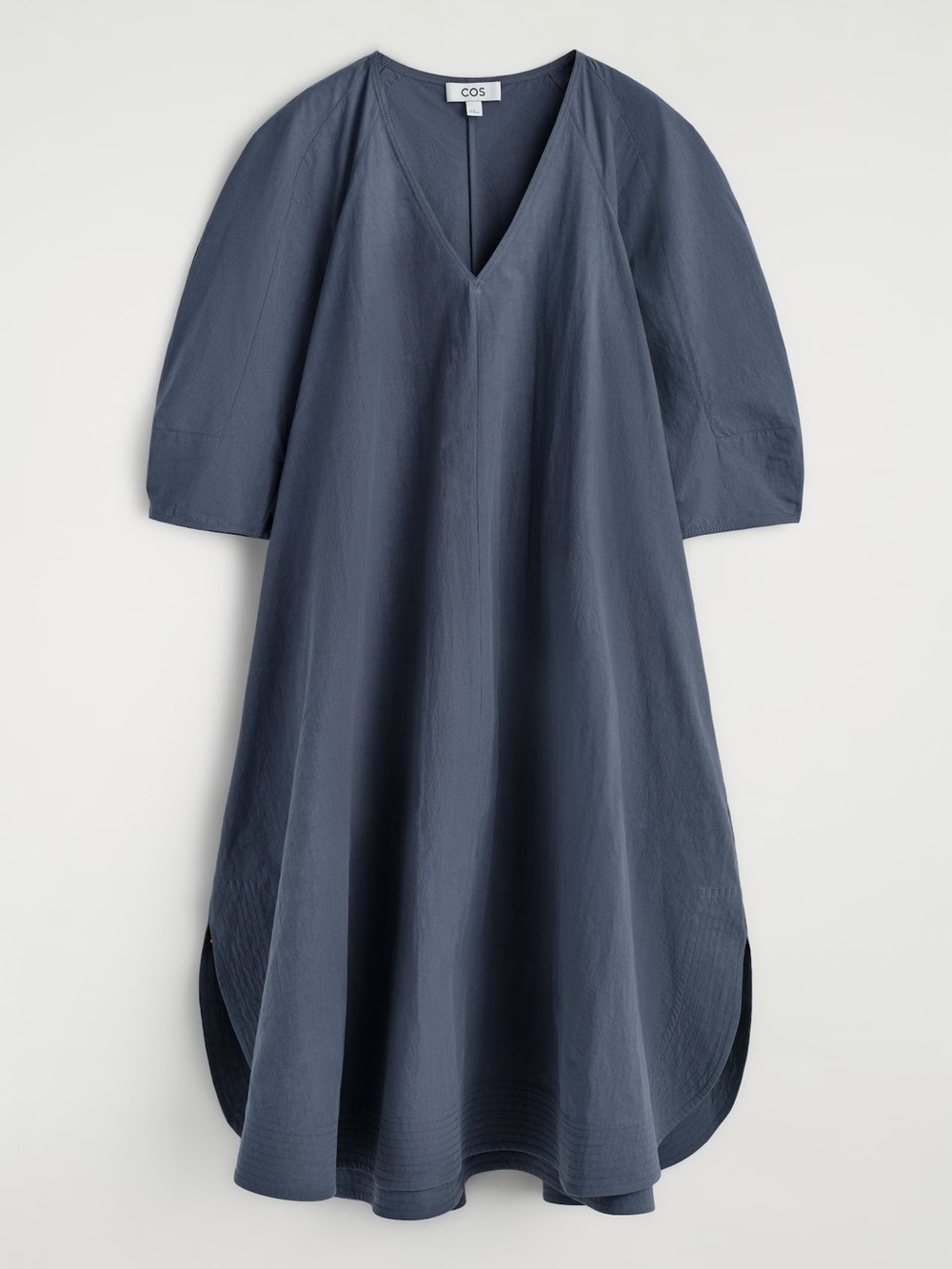 NWT (size 8) COS ROUNDED V-NECK COTTON MIDI DRESS - Picture 5 of 13